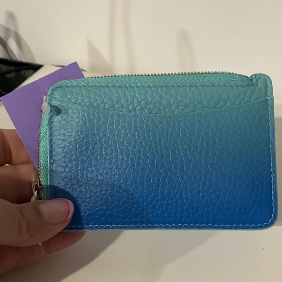 NEW Tiffany & Co. Teal ombré Leather wallet Pouch - Picture 3 of 6